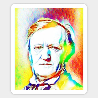 Richard Wagner Colourful Portrait | Richard Wagner Artwork 11 Magnet